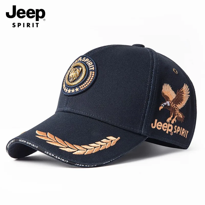 

Jeep Men's American Classic Baseball Cap Trucker Hat Golf Cap Running Cap Outdoor Sports Cap, UV Protection, Adjustable Fit
