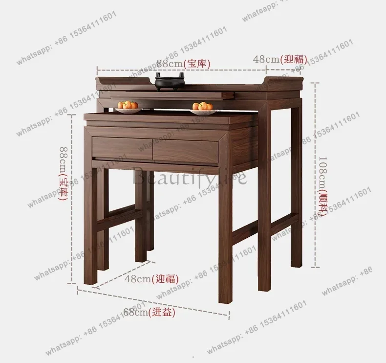 FG new Chinese casket living room God of Wealth table offering table incense case Buddhist hall Buddha table