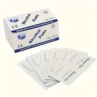 100 pieces of 75% alcohol disinfectant cotton pads, used for cleaning mobile phone screens and lenses, ear canal disinfection al