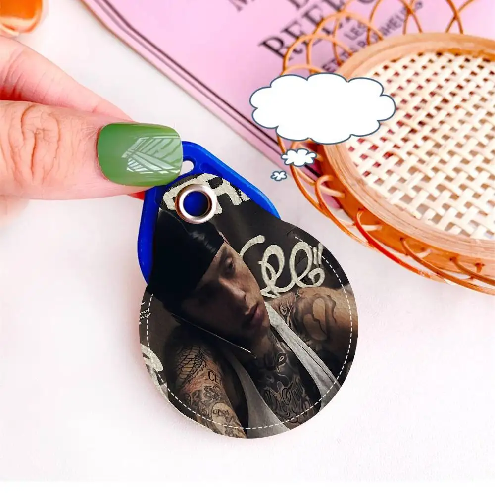 المغني C-المركز Cee المفاتيح الوصول حافظة للبطاقات مفتاح العلامة حلقة حامل بطاقة جلدية المفاتيح حلقة رئيسية قفل الباب الوصول العلامات #2