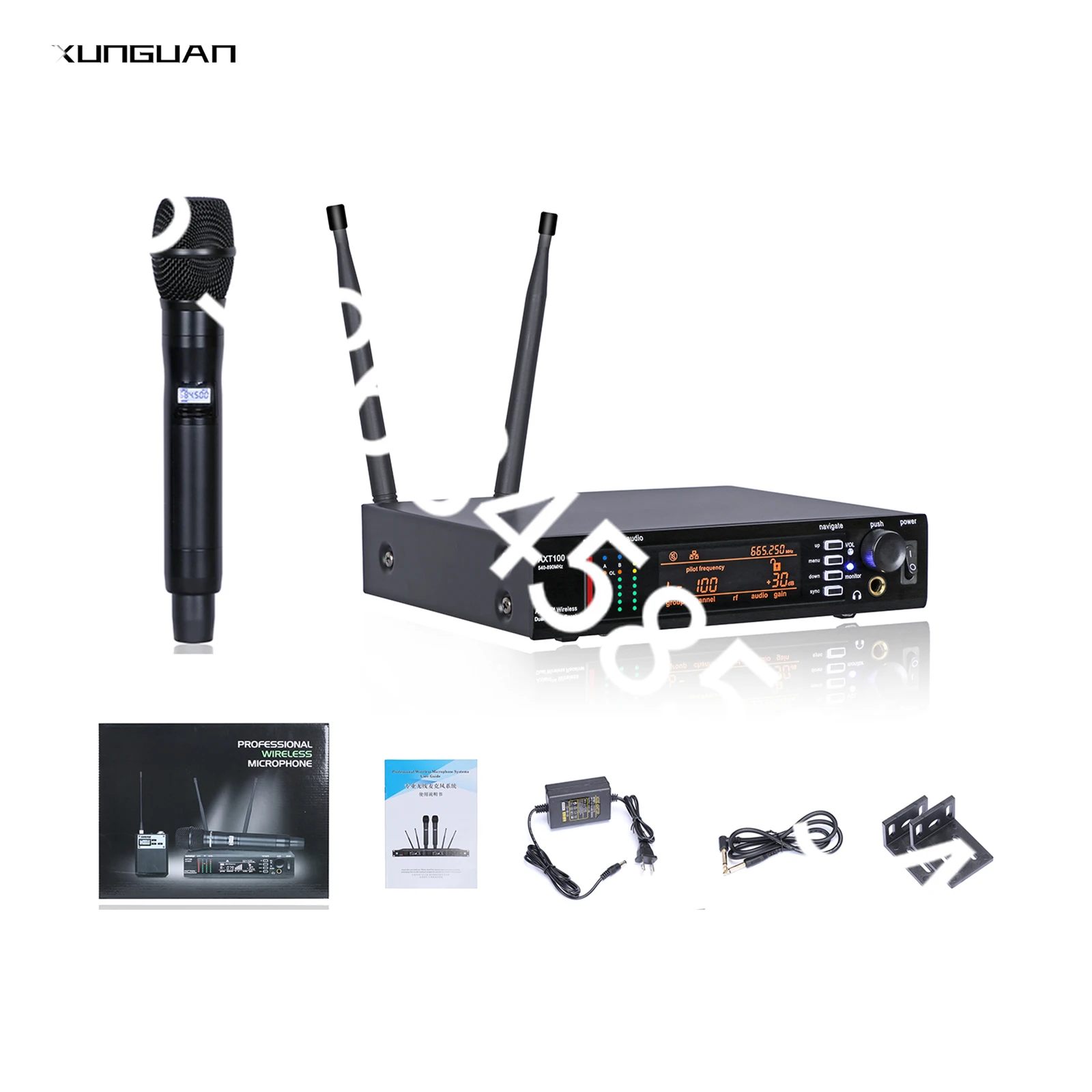 

AXT100 Professional UHF Microphone Wireless True Diversity 1CH Handheld Mic for Conference Stage Big Show Singing Teaching