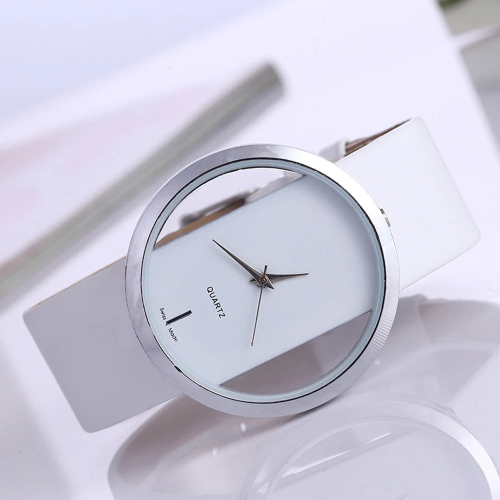 

Top Leather Quartz Watch Lady Wristwatch Women Luxury Antique Stylish Round Dress Clock Relogio Feminino Montre Femme