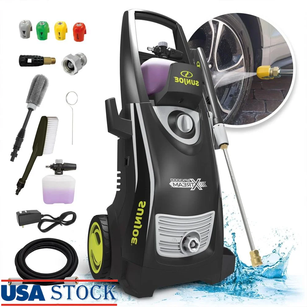 Electric Power Washer Portable Cleaning Machine with Foam Cannon and Quick-Connect Spray Tips 2200 PSI Bonus Wheel & Rim Brush