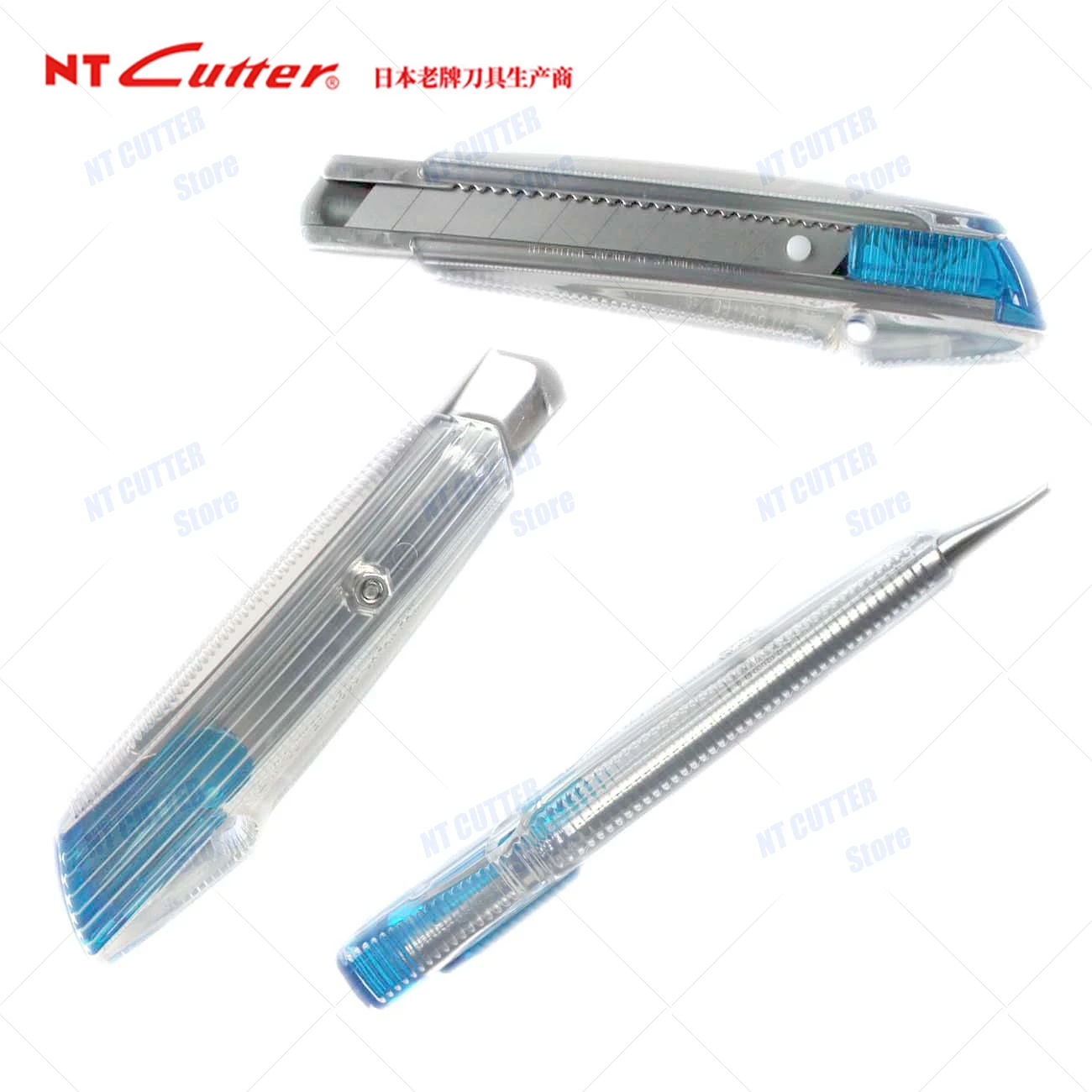 Original Japanese NT CUTTER IL-500P multifunctional utility knife, transparent non-slip handle, paper cutting carpet knife, 18mm heavy-duty cutting