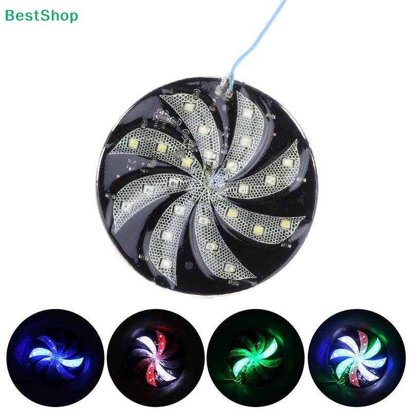 ✈ 12V Motorrad Windfeuer-Rad LED-Warnleuchte, Wasserdichtes RGB-Stroboskop-Blinklicht für Motorradsicherheit & Dekoration