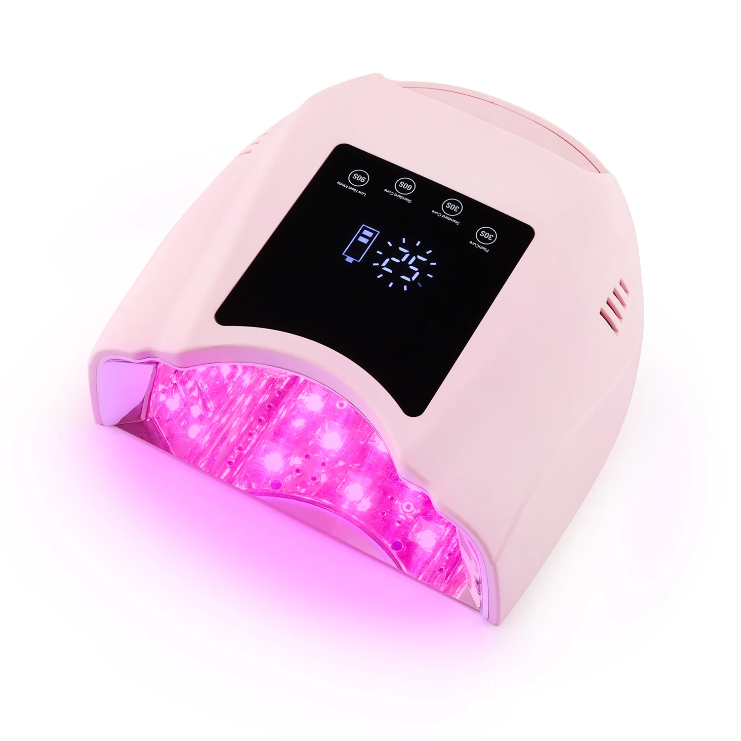 Lampe à ongles Rechargeable LED roses sans fil 98W UV LED sèche-ongles pour le durcissement des doigts lumière rouge légère