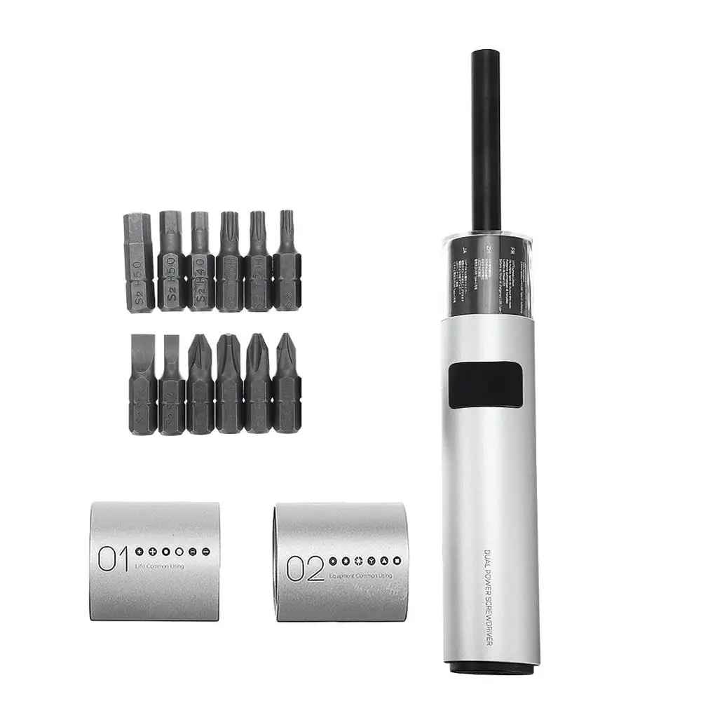 Imagem -02 - Wowstick 12 em Dupla Potência de Lítio Chave de Fenda Elétrica 3led Luzes Kit Driver Parafuso Recarregável Sucção Magnética um Botão