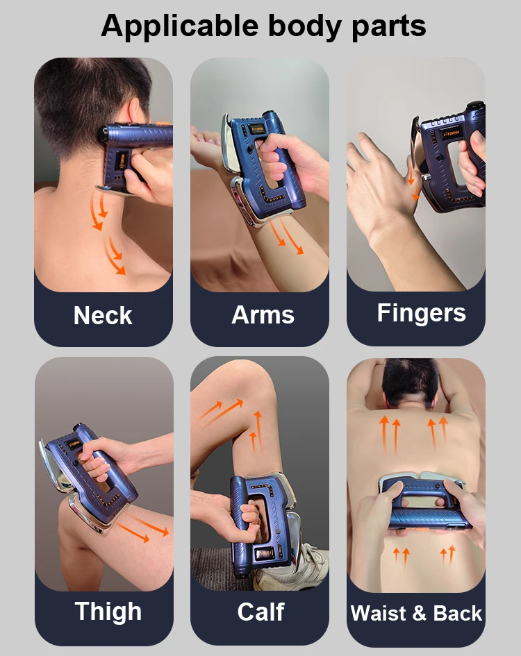 New Fitdash Electric Smart Fascia Muscle Blade Massage Tools Body Pain Release Sport Recovery Massager Heated Muscle Scraper