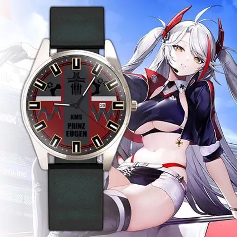 أزور لين تاكاو ‌   ساعة Atago USS Enterprise KMS Prinz Eugen الرقمية كوارتز مقاومة للماء، ساعات عصرية للأزواج