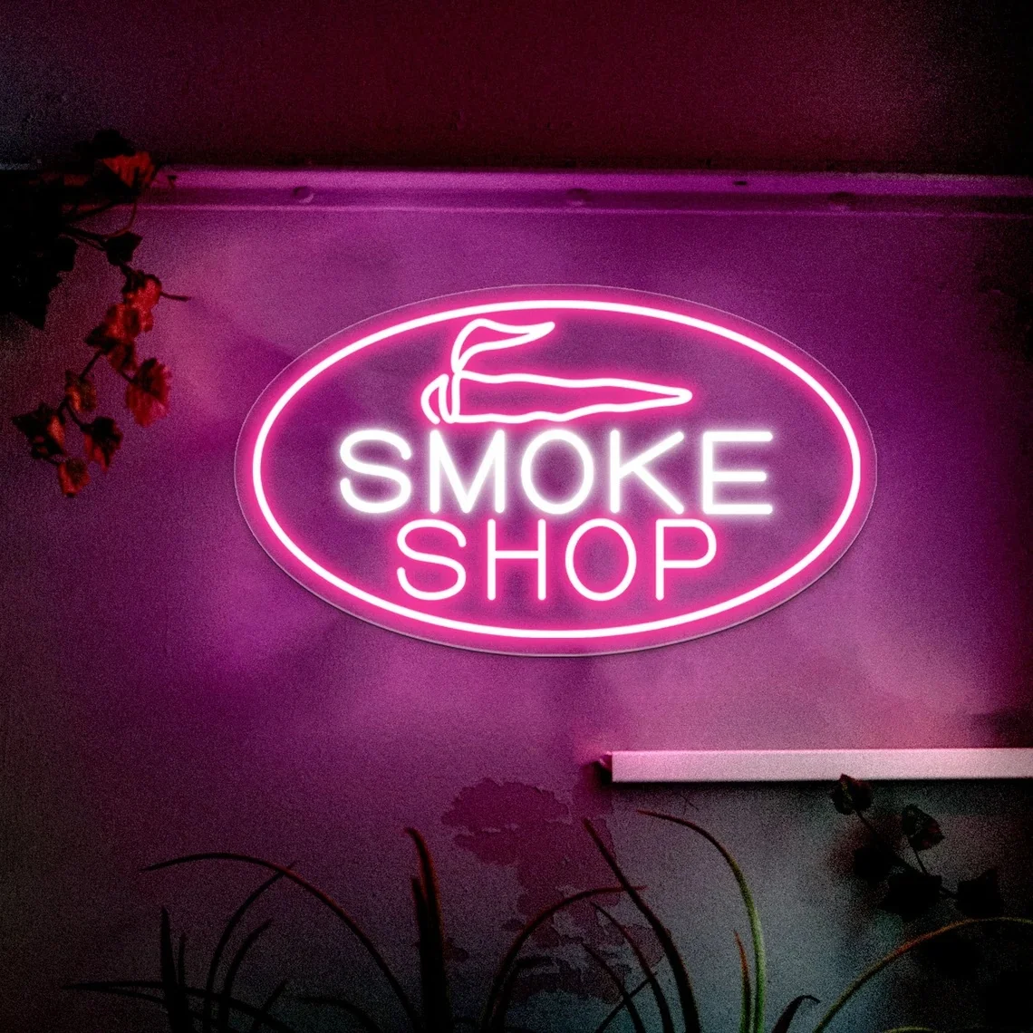 

Smoke Shop Led Sign Custom Neon Sign Smoke Neon Sign Weed Neon Sign Home Decor Bar Neon Sign