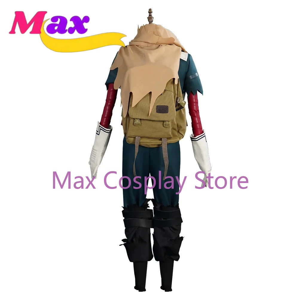 Max Cos Anime Cosplay Midoriya Izuku Cosplay Costume Knapsack Uniform Women Men Halloween Roleplay Outfit Wig