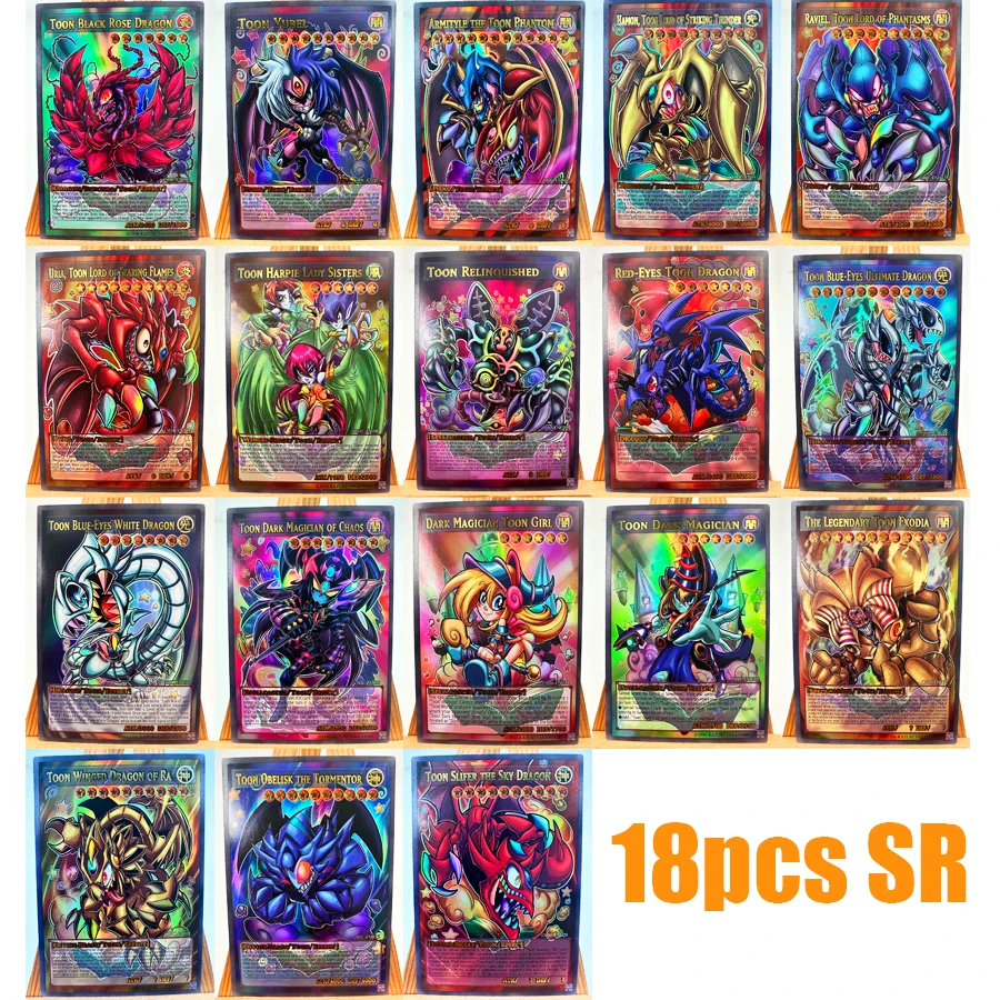 18pcs Yu Gi Oh Dark Magician Girl Blue-Eyes Ultimate English Reissue Toys Hobbies Hobby Collectibles Game Collection Anime Cards