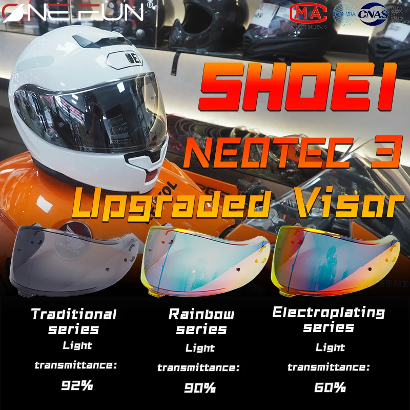 CNS-3C Motorcycle Helmet Visors for SHOEI NEOTEC-3 Windproof UV Protective Visera CNS-3C Anti-Scratch Accessories NEOTEC 3 Shoei