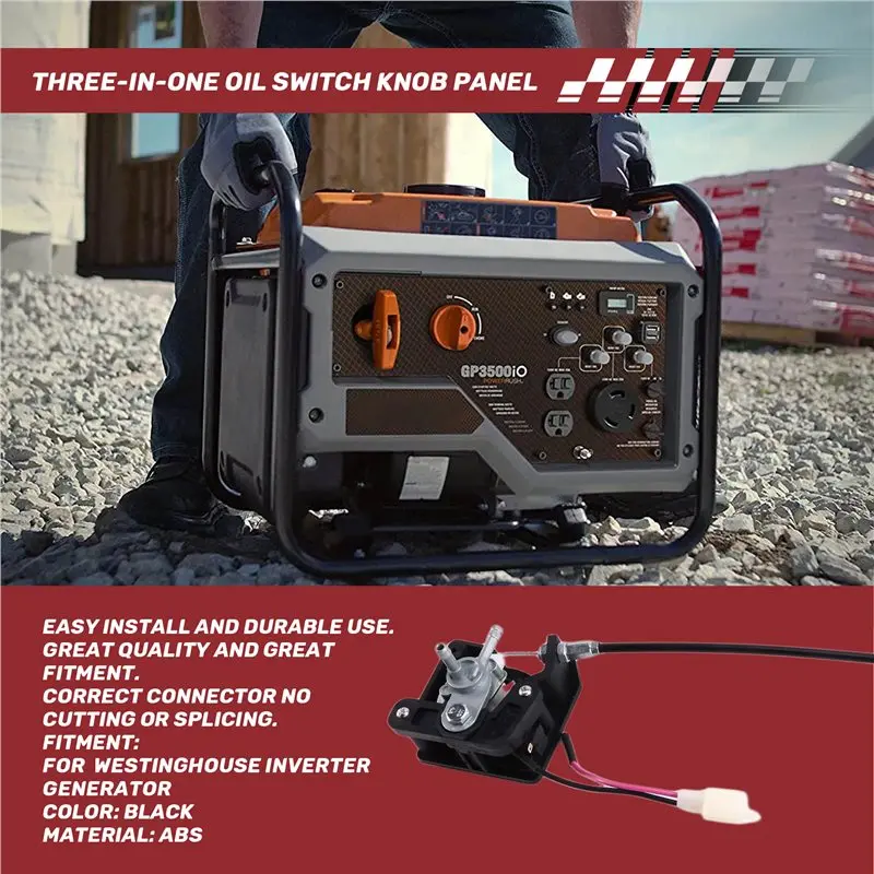 M93K-For Generac Champion Westinghouse Inverter Generator, Oil Switch Knob Panel Three-In-One Design