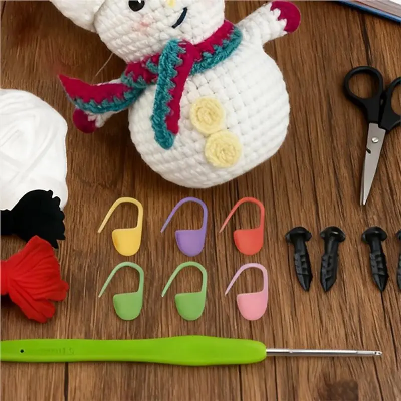 2025 Trend Christmas Snowman Crochet Kit For Adults With Yarn Hook, Video Tutorials& Craft Supplies Easy To Use For Women