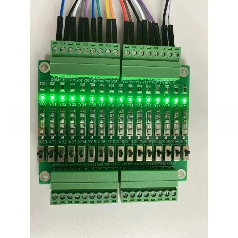 PLC debugging board/simulation board/16-channel input and output test board/PLC learning accessories/switch IO module