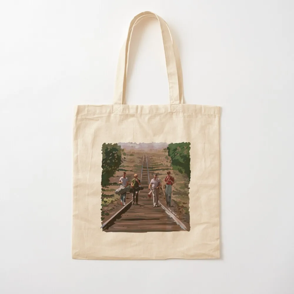 Stand by Me Illustration Tote Bag custom bags Shopper shopper bags for women Big bag Canvas Tote Bag