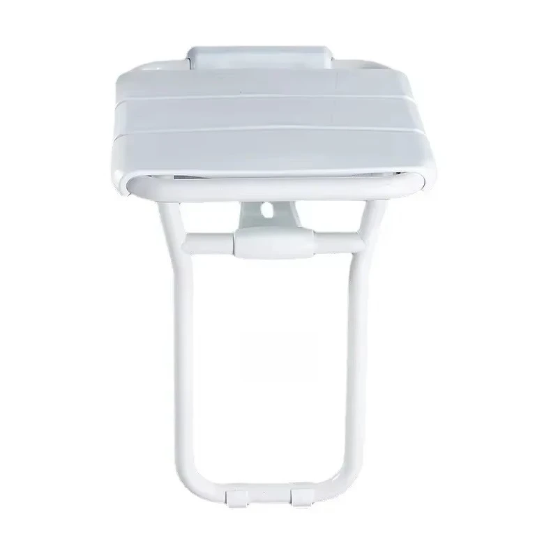 Folding Shower Seat Bathroom Safety Chair, Shower Stool with Legs for Elderly, Portable Bath Stool Seat with Wall Mount