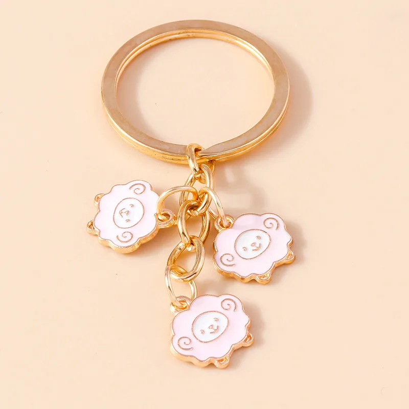 Aihua Niedlicher Emaille-Schaf-Schlüsselanhänger, Tier, Schaf, Ziege, Schlüsselanhänger, Anhänger für Autoschlüsselhalter, Frauen, Mädchen, Handtasche, Dekor, DIY-Schmuck – Detail 8