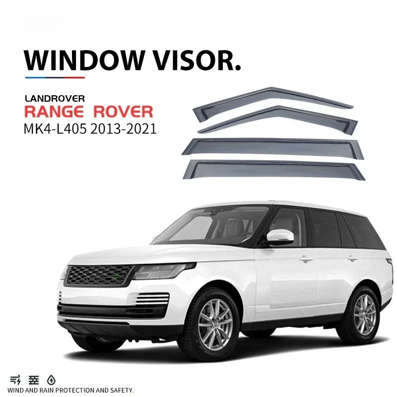 

Chrome Strips Rain Guards for Land Rover Range Rover L405 2002-2025 Window Visor Wind Deflectors Door Visor Shades