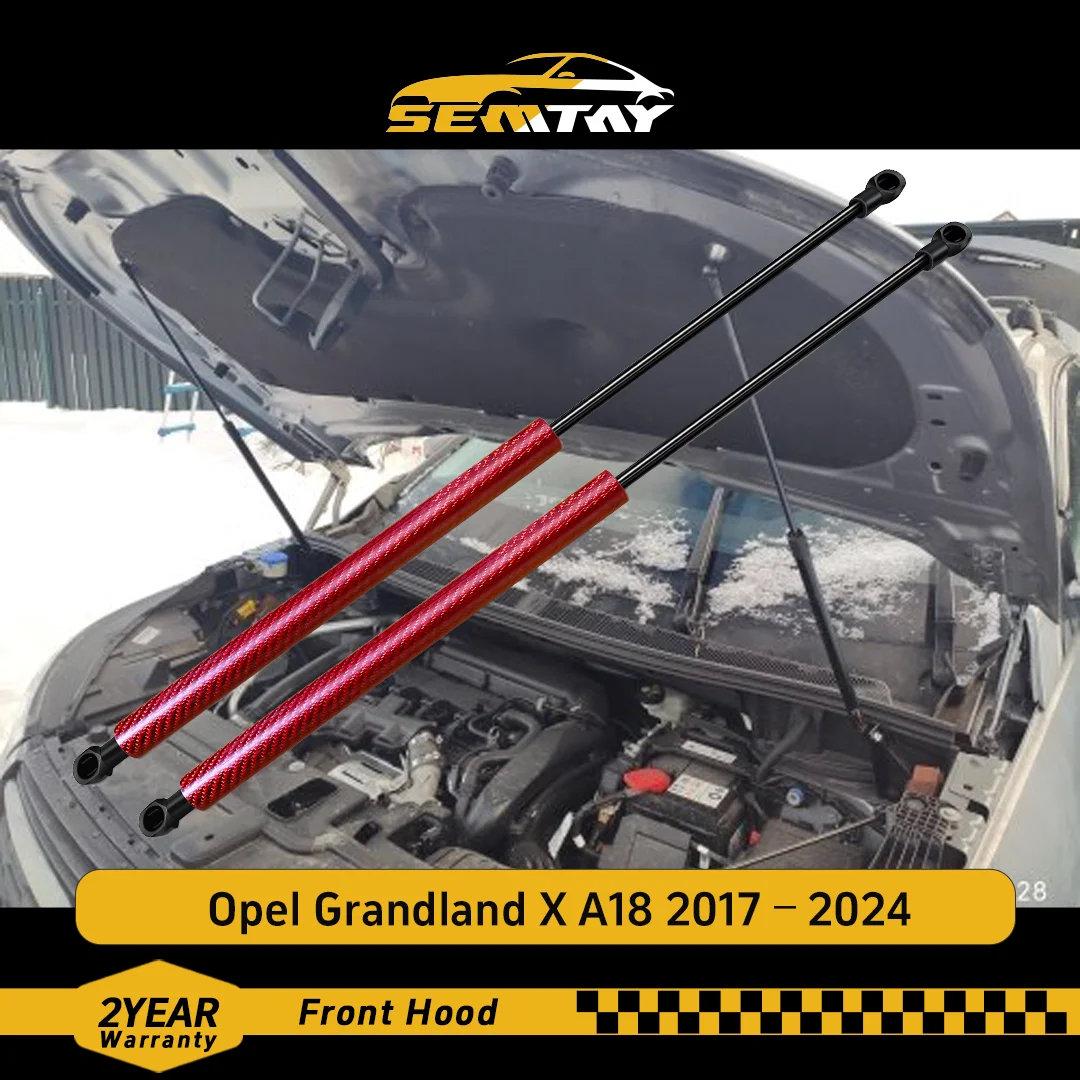

SEMTAY Hood Struts for Opel Grandland X A18 2017–2024 Bonnet Lift Support Spring Shocks Damper
