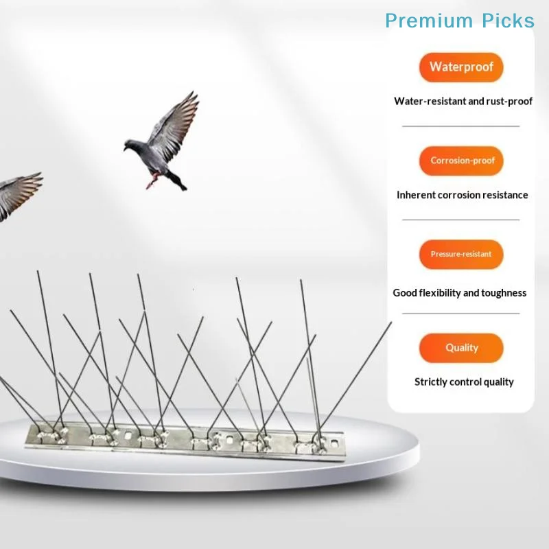 portableHarmless Bird Spikes Rust Resistant Fireproof Easy Installation Bird Repellent Needles for Balcony Window Sill Fence
