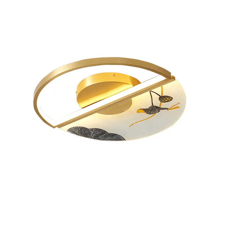 

Ceiling light all copper, modern simple bedroom living room light