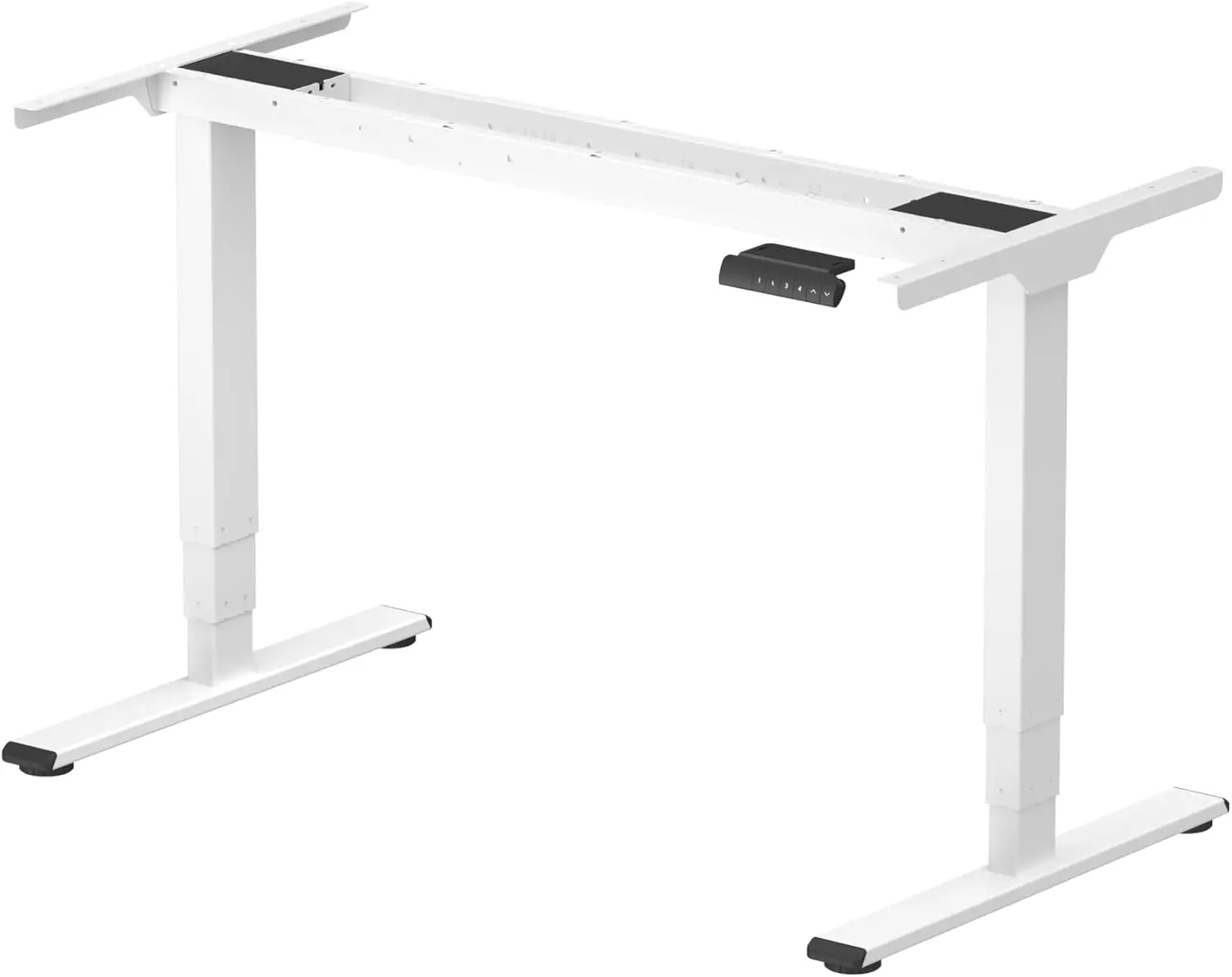 

Dual Motor 3 Stage Electric Height Adjustable Standing Desk Frame Heavy Duty 220lbs Load Capacity for Home Office (Black