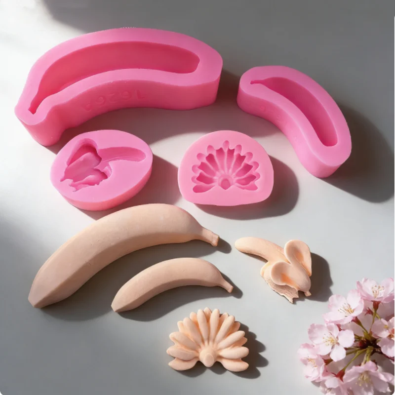 2026 NEW 3D Food Grade Banana Silicone Mold for Candle & Soap Making, DIY Craft Mold for Baking Decoration and Plaster Casting