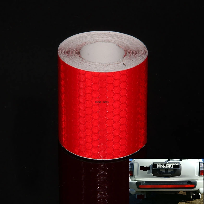 5CM*3M Red Reflective Car Stickers Waterproof Strong Self-Adhesive Safety Warning Tapes Reflectors Conspicuity Strips For Trucks