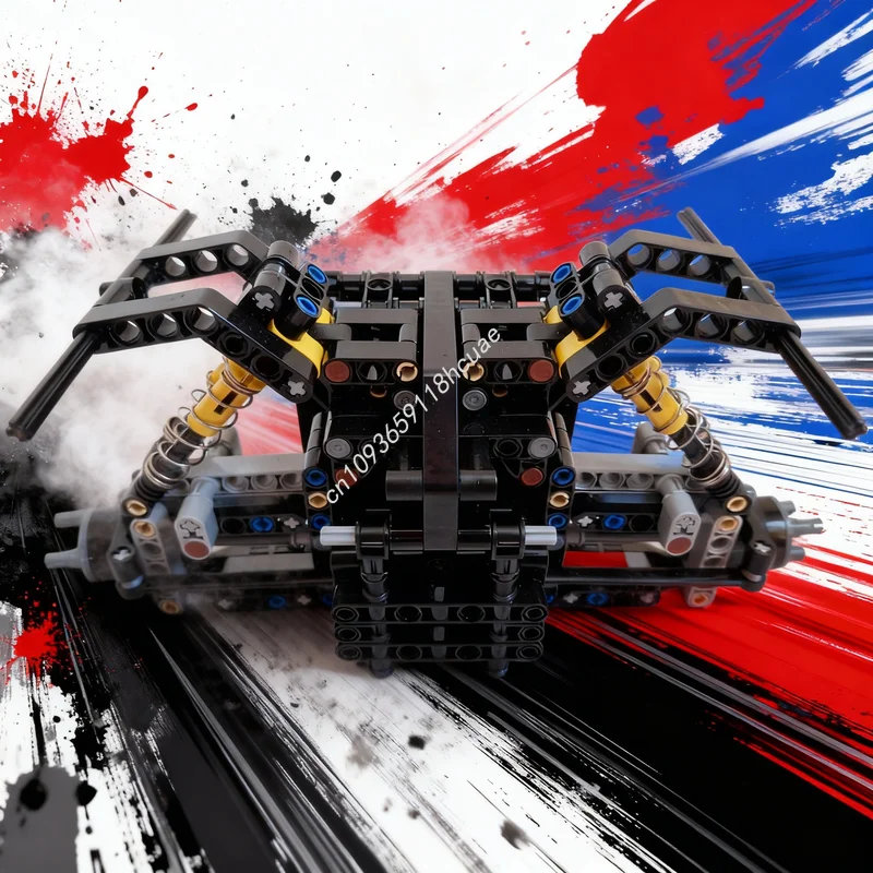 

318 деталей MOC, технический конструктор, регулируемая по высоте ось, модель для сборки, подарок на Рождество, игрушка для самостоятельной сборки, креативная идея