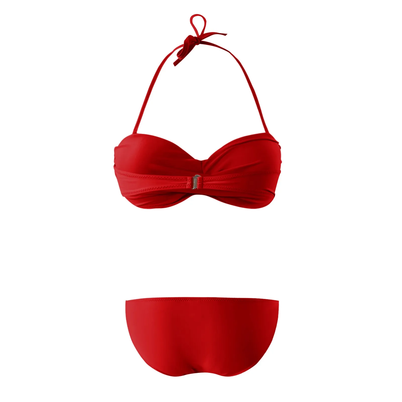 2024 nowe bikini wysokiej talii bez ramiączek seksowne bikini damskie stroje kąpielowe damski strój kąpielowy strój kąpielowy Monokini Pure Color