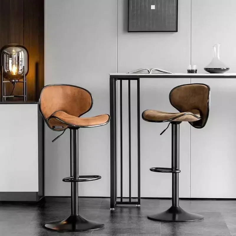 

Modern Salon Luxury Nordic Bar Chairs Ergonomic Interior Counter Design Bar Chairs Accent Taburete Alto Home Furniture