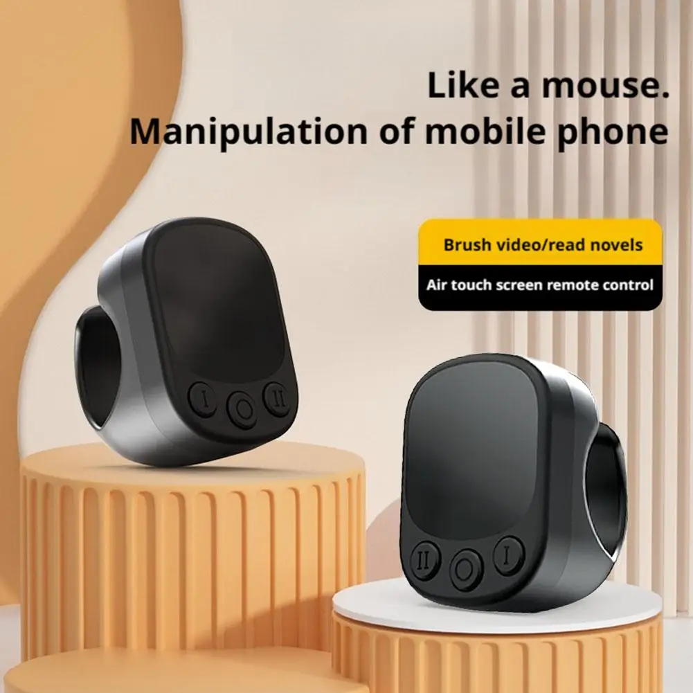 Auto Clicker Remote Control Page Turner, Wireless Scrolling Button Ring, Automatic Click Device Selfie Shutter Fingertip Tool