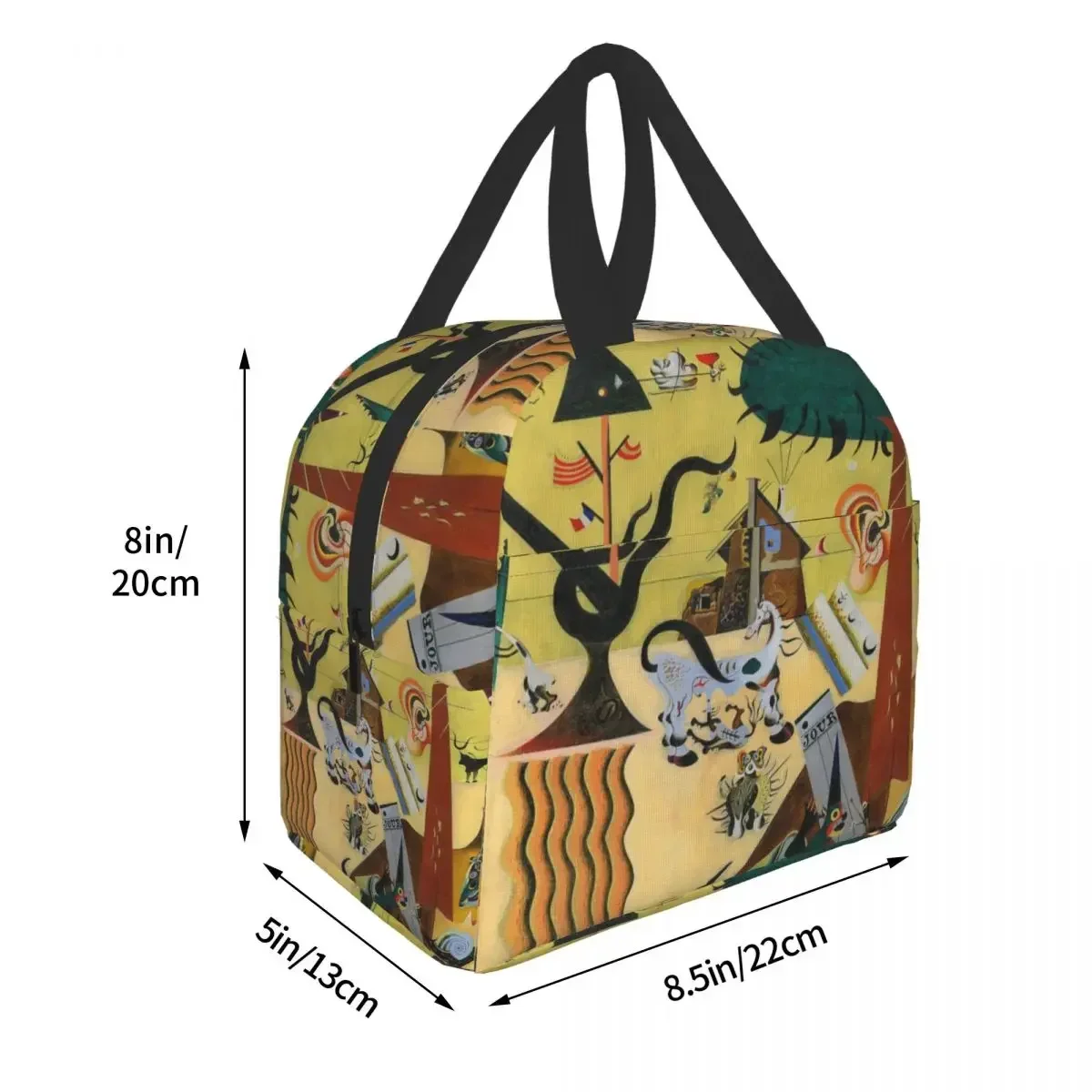 The Tilled Field-Sac à déjeuner isotherme thermique pour femme, récipient portable pour l'école, boîte à nourriture multifonction, par Joan Joan Miro