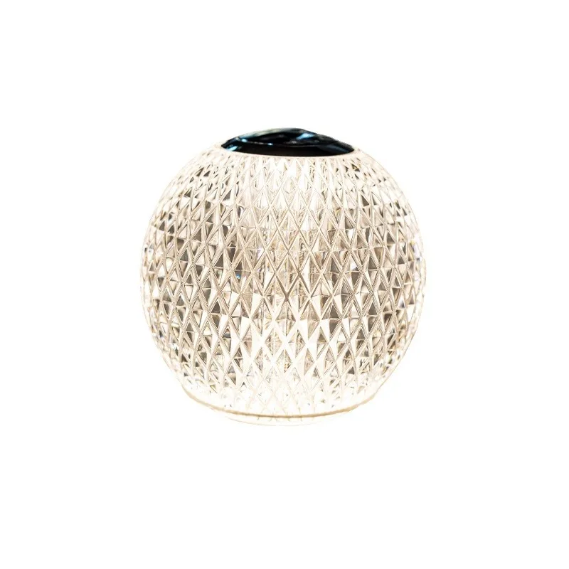 

High-grade crystal glass touch wireless bedside table atmosphere night light dresser decoration