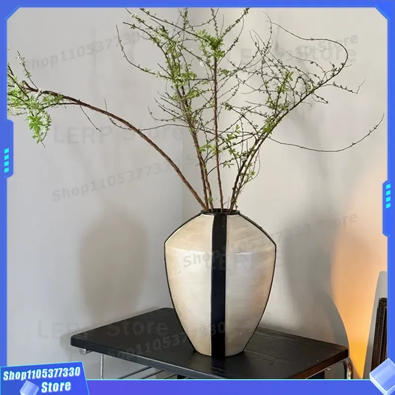 French Medieval Style Light Luxury Vase for Living Room Dining Table Niche Art Flower Arrangement Decorative Handicraft