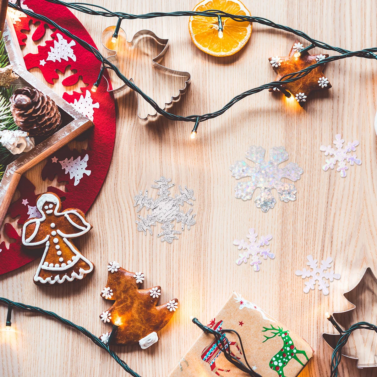 

2Packs Christmas Snowflake Glitter Confetti Decorative Supplies for Wedding Birthday Party Valentines Day Banquet Festive