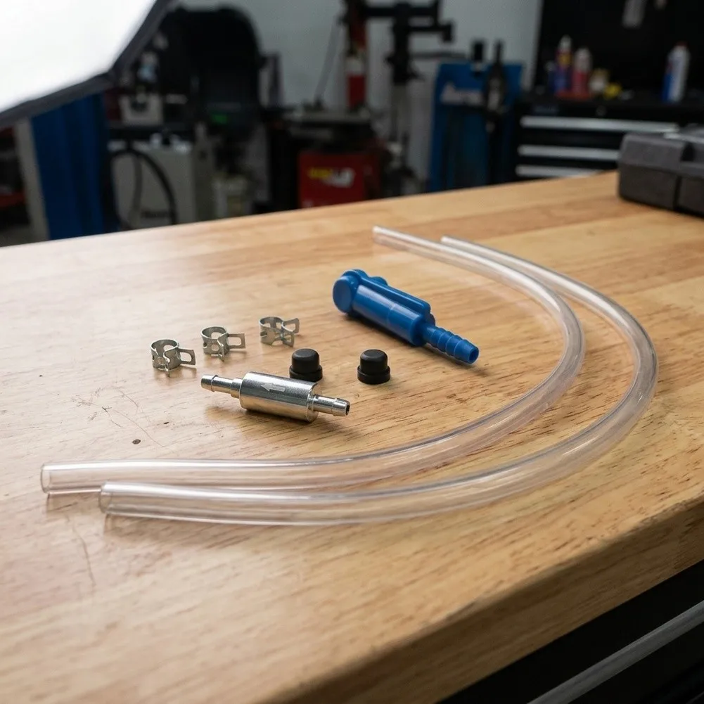 Brake Bleeder for kit With One-Way Check Valves Quick-Connect Hose For Motorcycle Hydraulic Brake And Clutch Fluid Changing