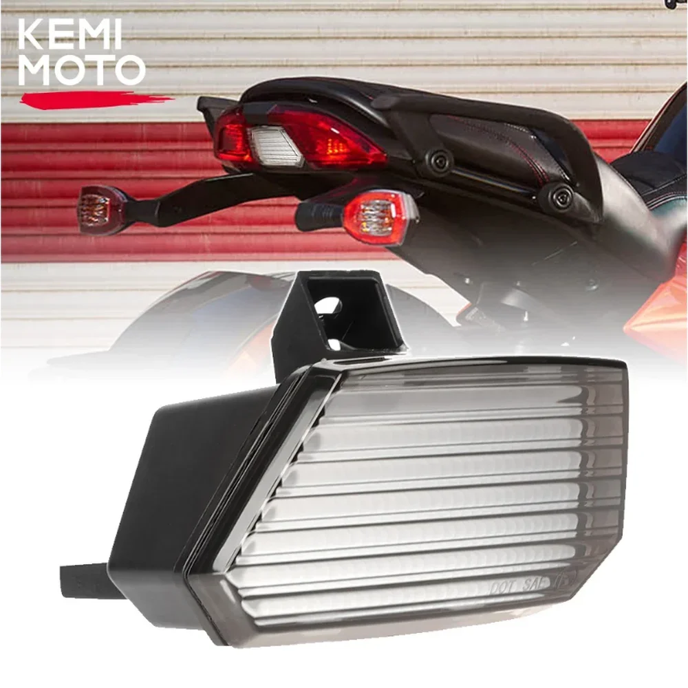 KEMIMOTO On-Road Smoked Black LED Tail Light Rear Taillight Reverse Light Assembly for Can-Am Spyder F3 (1PCS)