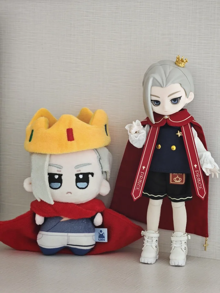 

Одежда для кукол Ob11: комплект с плащом и короной в стиле Маленького принца для кукол BJD GSC UF Fairy Body A Si 2 в масштабе 1/12, европейский стиль.