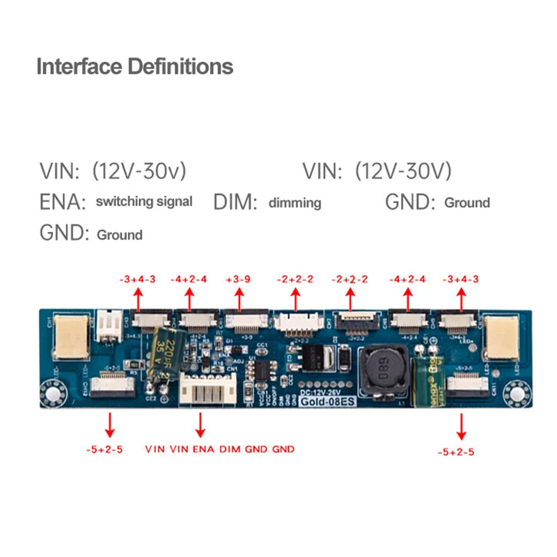 12 interface led constant current board universal boost board backlight constant current driver board Input 10-30V