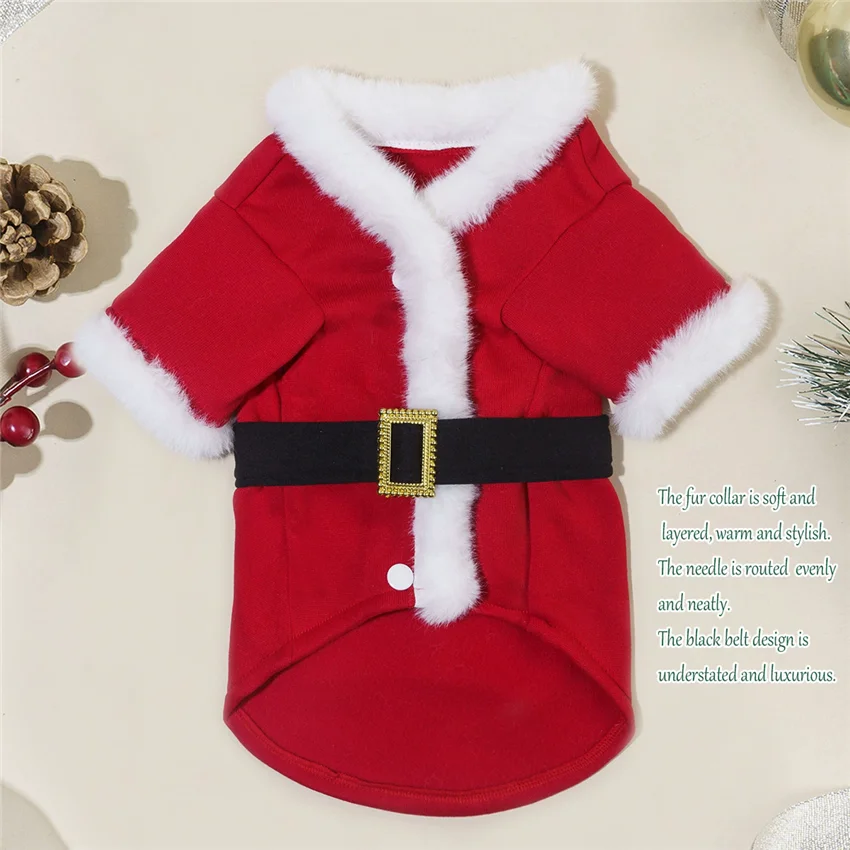 Christmas Pet Clothes for Cats And Dogs New Classic Style Autumn Winter Robe Festive Supplies New Arrival Pet Apparel - Image 3