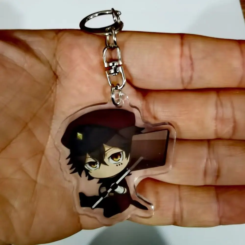 Anime Bungou Streunende Hunde Arcylic Schlüsselbund Atsushi Nakajima Dazai Blume Schlüssel Kette Frauen Männer Zubehör Tasche Anhänger Chaveio Geschenke – Detail 3
