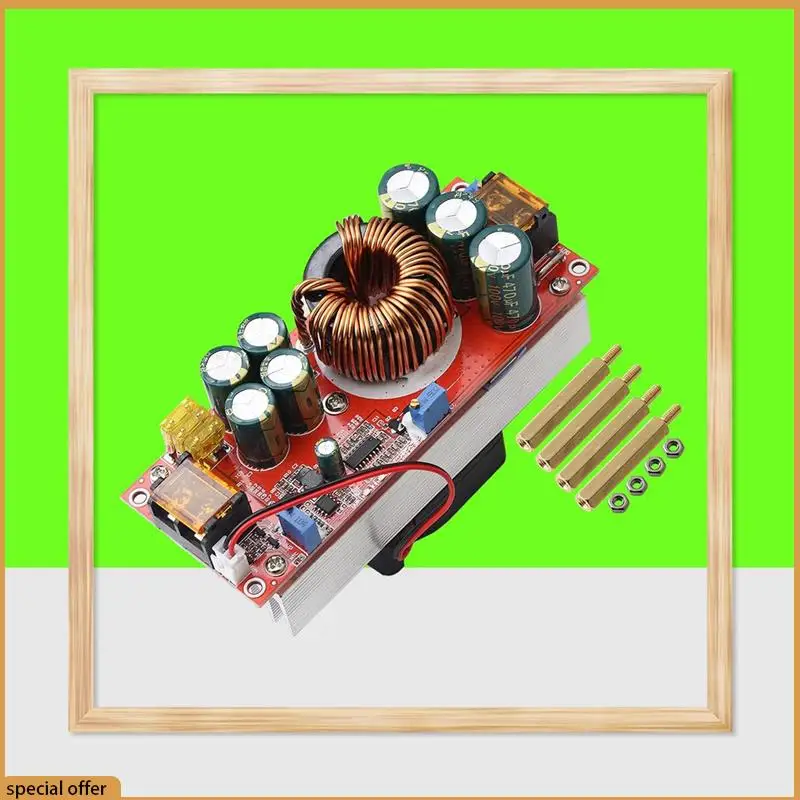 Módulo convertidor de refuerzo A68Z 2X 1500W 30A DC-DC 10-60V a 12-97V convertidor elevador de voltaje Boost CC CV módulo de fuente de alimentación