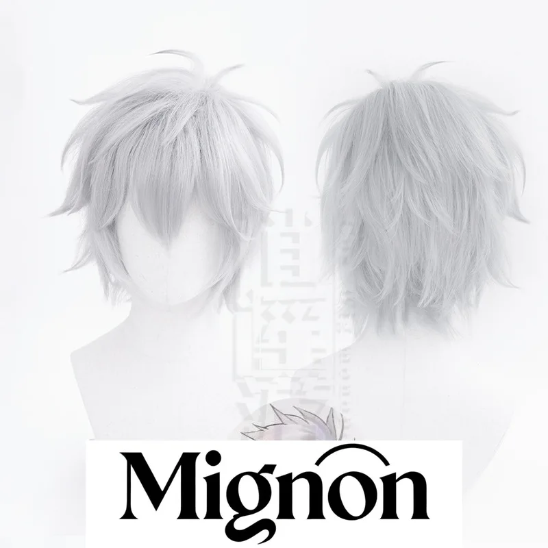 

Миньон Каору Нагиса, парик для косплея, белые короткие волосы, пушистый топ, подарок на Хэллоуин