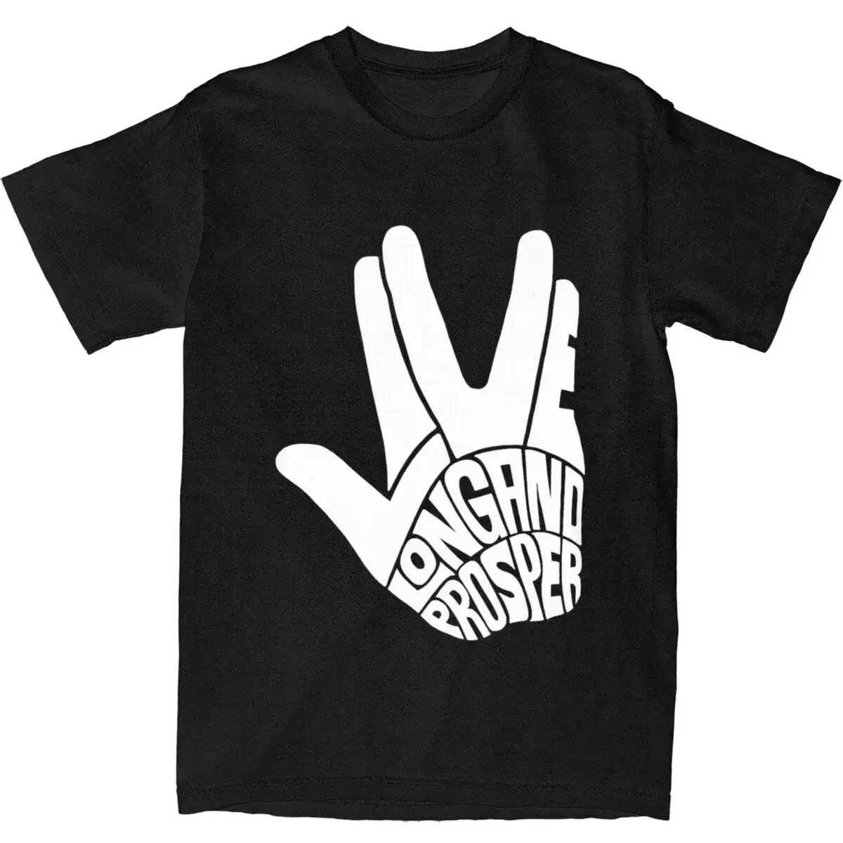 Novelty Stars Treks Live Long And Prosper T Shirt Men Women Pure Cotton Vulcan Salute Tee Shirt Gift Idea Clothes