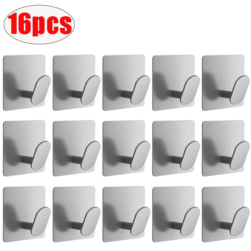4/1 stücke Edelstahl Bad Robe Haken Klebstoff Wand Haken Handtuch halter Bad Küche Hardware Mehrzweck Aufhänger Haken