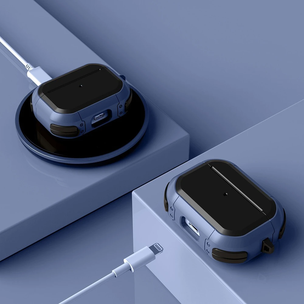 Luxus 3d Mecha Muster Silikon Kopfhörer Fall für Airpods 1 2 3 mit Karchain Schutzhülle Softcover für Airpods Pro 2