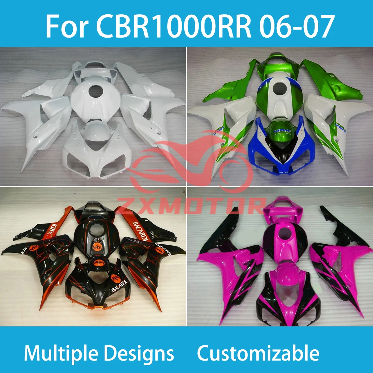 

CBR 1000RR 06 07 Free Custom Fairings for HONDA CBR1000RR 2006 2007 High Quality ABS Plastic Injection Molded Fairing Kit